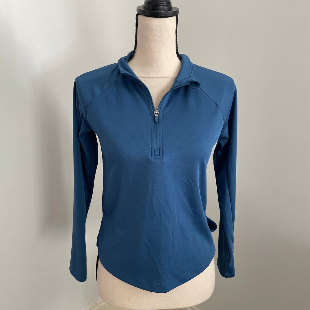 Athletic Works Blue Quarter Zip Pullover Kids size Large Long Sleeve Athleisure